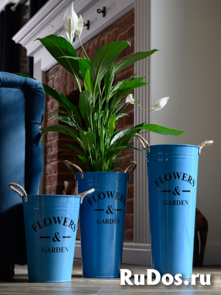 Цветные металлические вазоны для цветочных магазинов от производи изображение 7