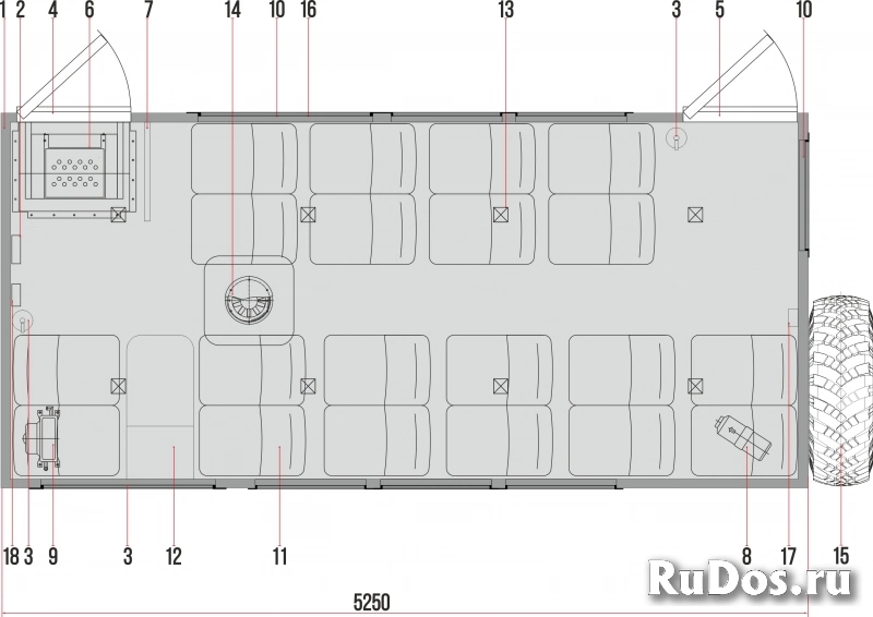 Вахтовый автобус (20 мест+ 3 в кабине) на шасси УРАЛ Next 4320 фотка