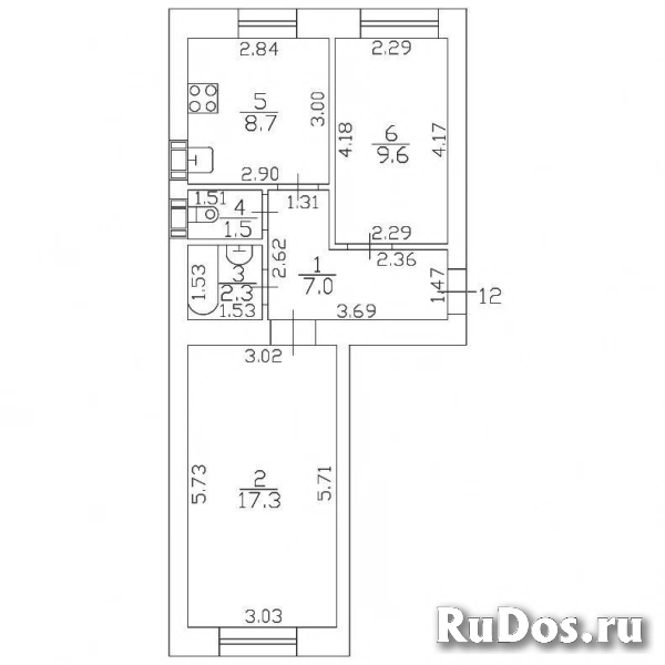 Продам 2 комнатную квартиру 46 м2 фото