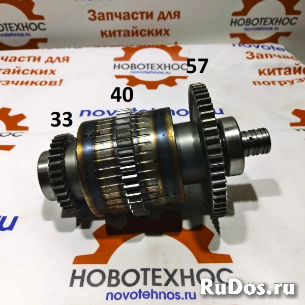 Вал АКПП ZY265 задняя скорость с количеством зубьев 57/40/33 в сборе с фрикционными дисками подходит для китайских фронтальных погрузчиков ZL20 фото