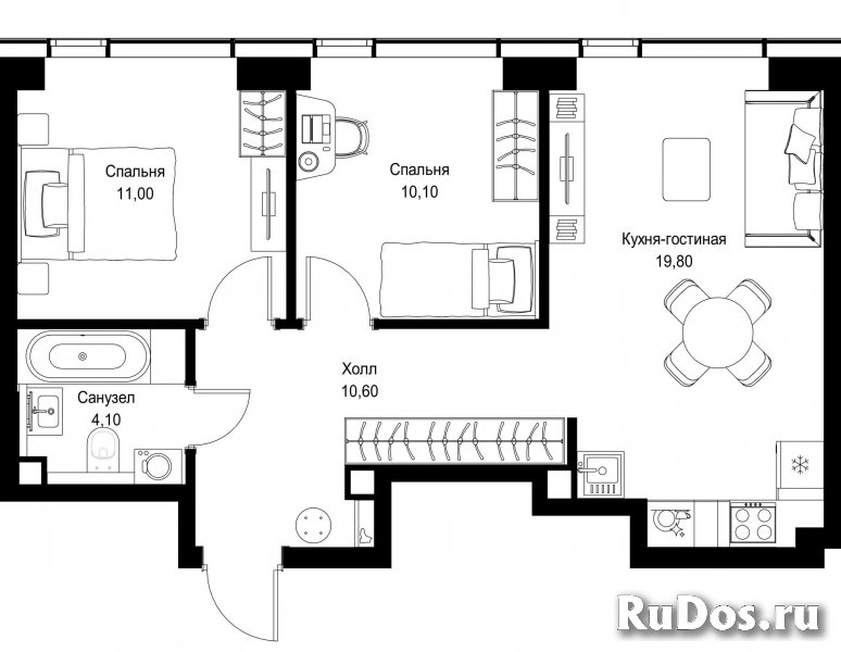 Продам 2 комнатную квартиру 55.6 м2 фотка