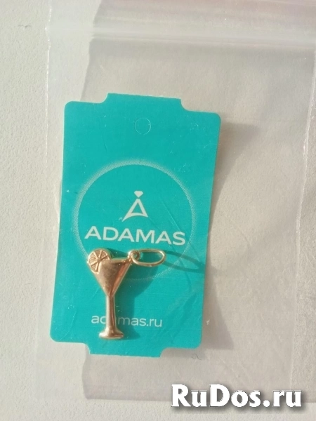 Кулон подвеска Адамас позолота серебро бокал новый украшение бижу фотка
