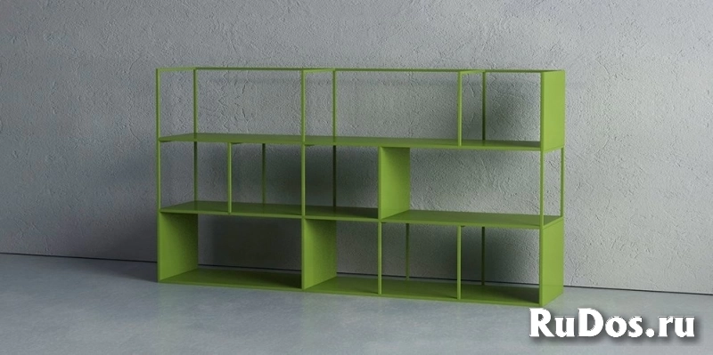 Стеллаж перегородка Лофт металлическая для разделения интерьера изображение 4