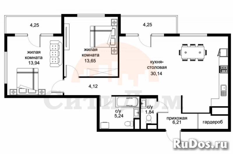 Продам 3 комнатную квартиру 75 м2 изображение 4