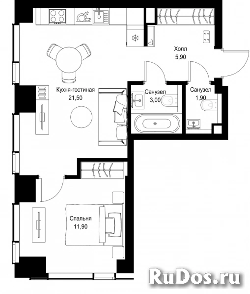 Продам 1 комнатную квартиру 44.2 м2 фотка