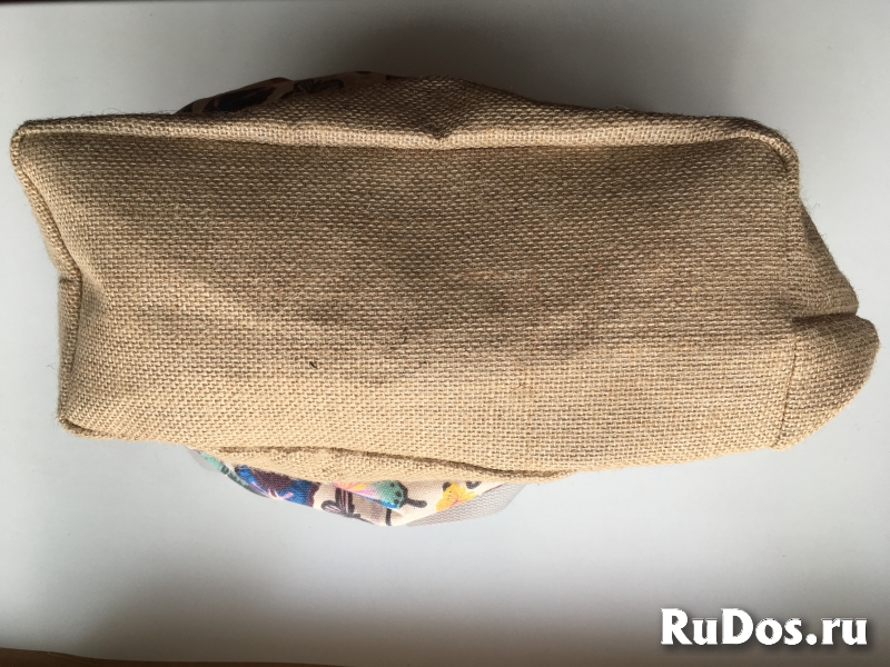 Сумка новая женская большая пляжная тканевая текстиль цвет натура изображение 7