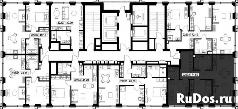 Продам 2 комнатную квартиру 71.5 м2 изображение 3