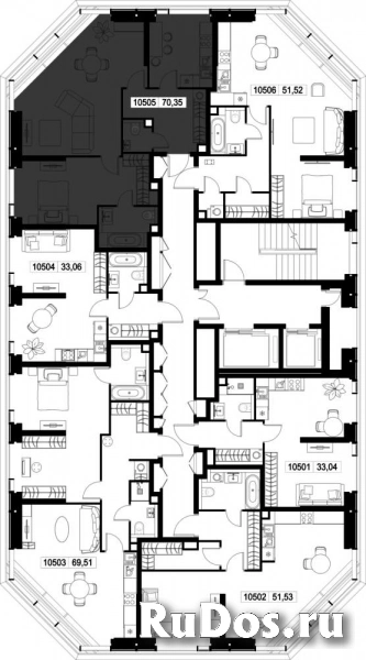 Продам 2 комнатную квартиру 70.35 м2 изображение 3