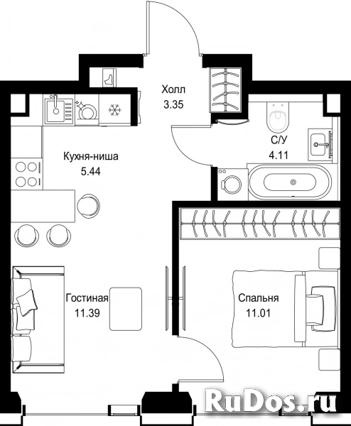 Продам 1 комнатную квартиру 35.3 м2 фотка