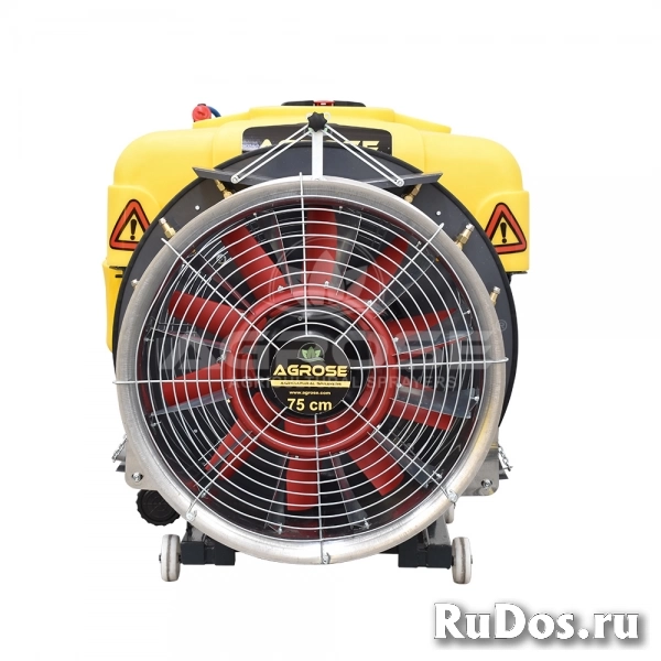 Навесной садовый опрыскиватель с вентилятором 75см-400л фото