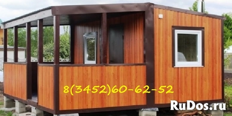 Дачный модульный дом 6 х 4,8 м с верандой 14м2. изображение 5