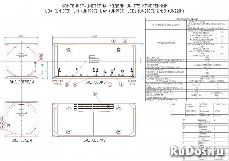 Танк-контейнер Т75 21000л изображение 9