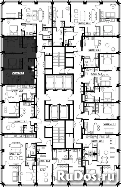 Продам 2 комнатную квартиру 58 м2 изображение 3