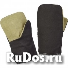 Рукавицы дворницкие утепленные с брезентовым налад фото