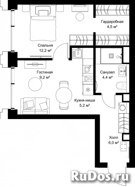 Продам 1 комнатную квартиру 41.5 м2 фотка