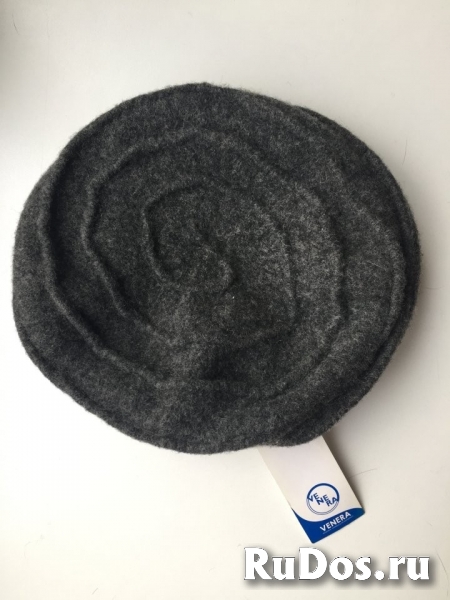 Берет женский новый venera италия 44 46 м s размер серая шерсть ш изображение 4