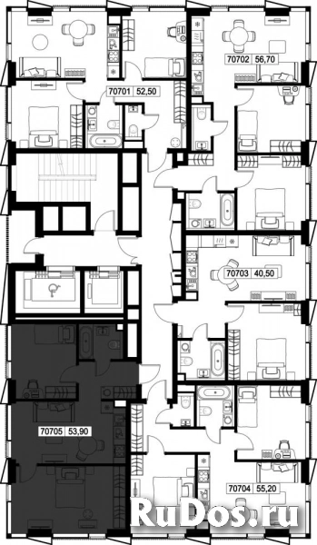 Продам 2 комнатную квартиру 53.9 м2 изображение 3