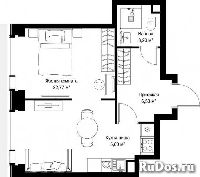 Продам 1 комнатную квартиру 38.1 м2 фотка