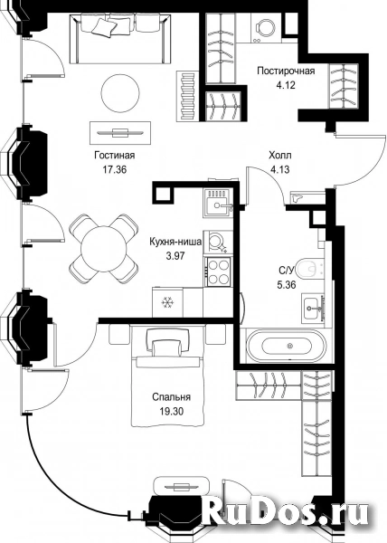 Продам 1 комнатную квартиру 53 м2 фотка