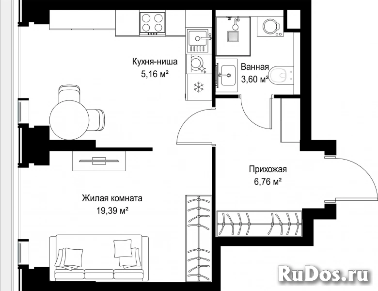 Продам 1 комнатную квартиру 34.91 м2 фотка