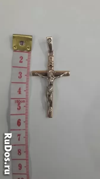 Золотая цепь в комплекте с крестом изображение 4