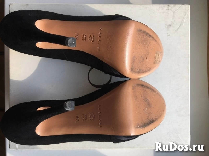 Туфли casadei италия новые размер 39 замшевые черные платформа св изображение 5