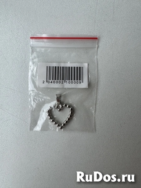 Кулон подвеска 585 Золотой сердце бисер бижутерия украшения украшение серебро серебряный серебристый сердечко талисман амулет изображение 3