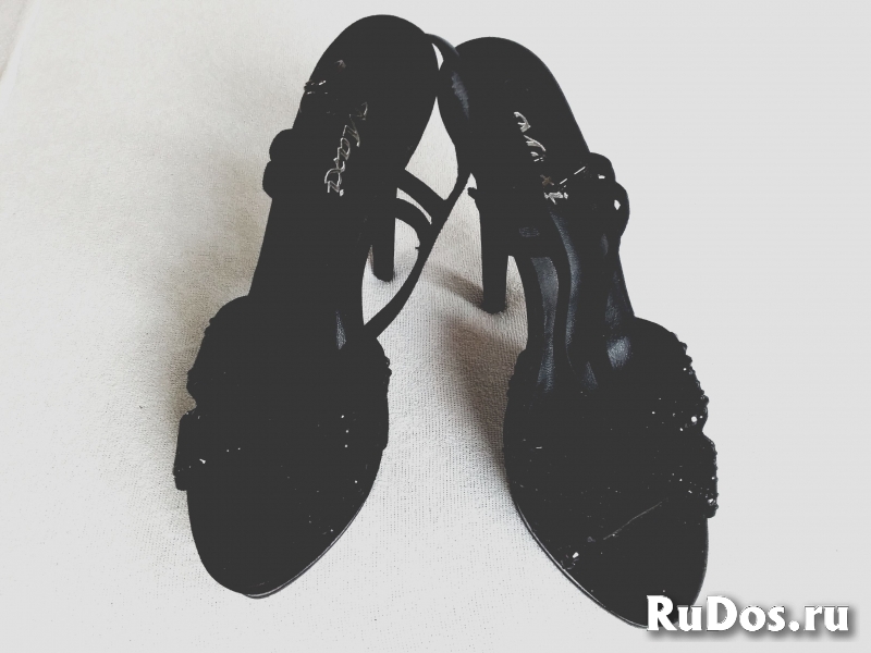 замшевые чёрные босоножки женские, бу, в хорошем состоянии фотка
