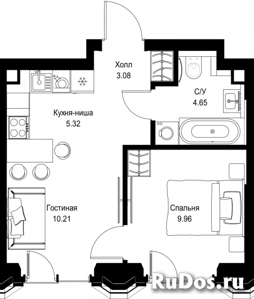 Продам 1 комнатную квартиру 32.56 м2 фотка