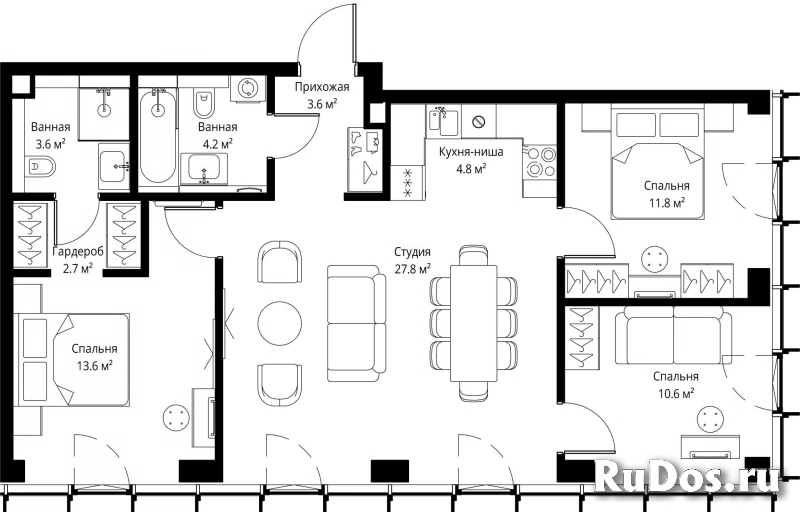 Продам 3 комнатную квартиру 82.7 м2 фотка