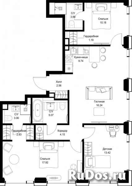 Продам 3 комнатную квартиру 90.24 м2 фотка