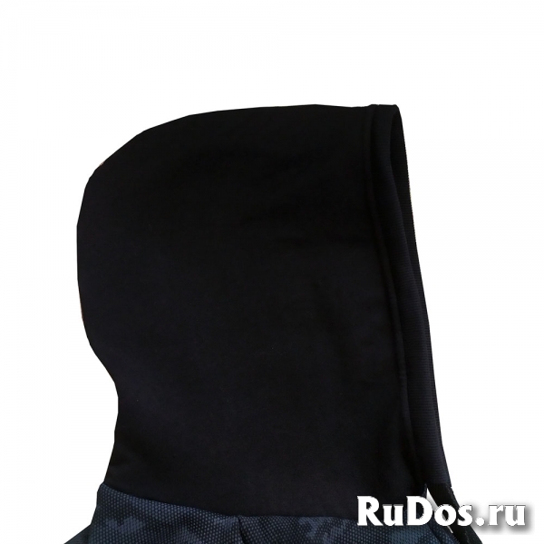 Толстовка большого размера мужская 100% хлопок с меховым начесом изображение 5