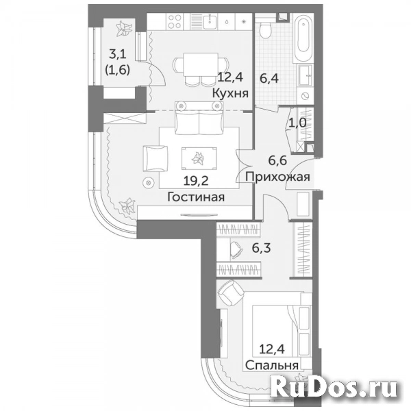Продам 2 комнатную квартиру 65.9 м2 фотка