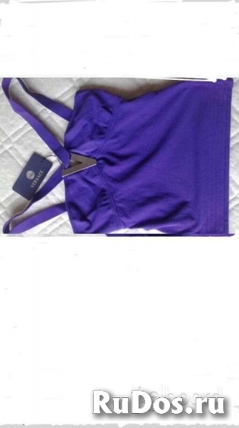 Топ майка новый versace италия 42 44 46 s m размер фиолетовый сир изображение 10