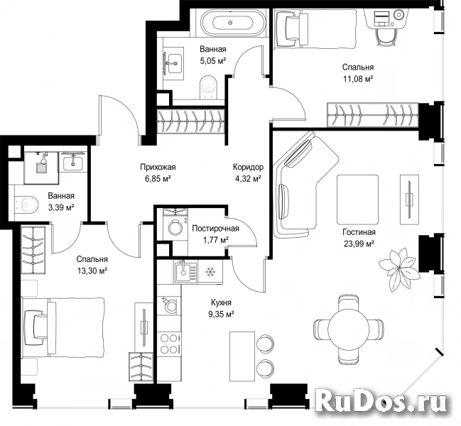 Продам 3 комнатную квартиру 79.1 м2 фотка