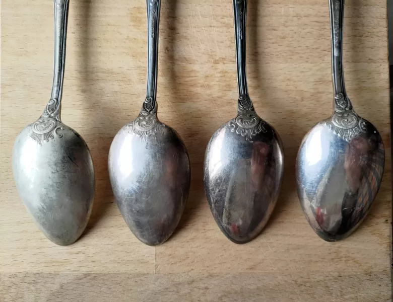 Ложки столовые СССР мельхиор МНЦ 15-20, ЗiШ, ЗиШ изображение 6