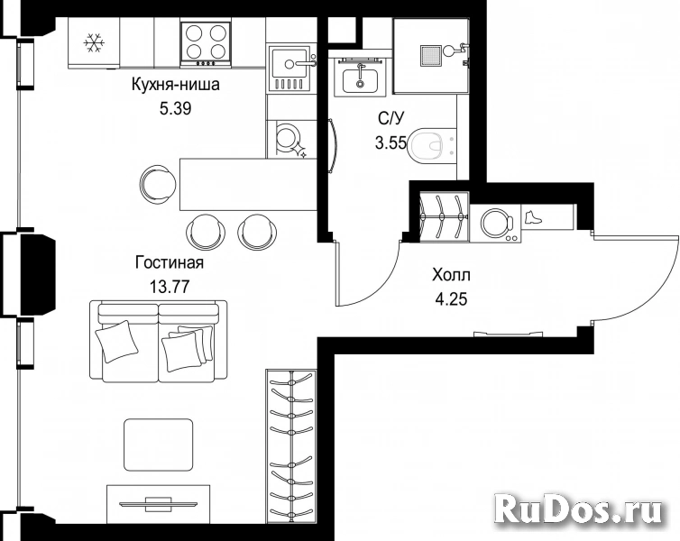 Продам 1 комнатную квартиру 26.96 м2 фотка