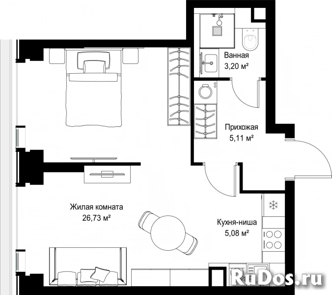 Продам 1 комнатную квартиру 40.12 м2 фотка