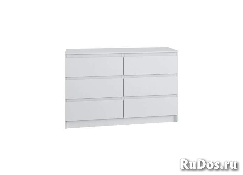 Комод на 6 ящиков 120 см белый фотка