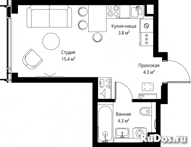 Продам 1 комнатную квартиру 27.8 м2 фотка