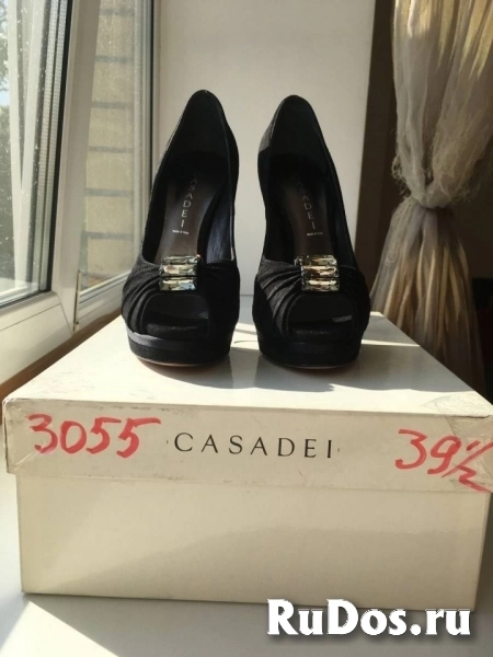Туфли casadei италия новые размер 39 замшевые черные платформа св фотка
