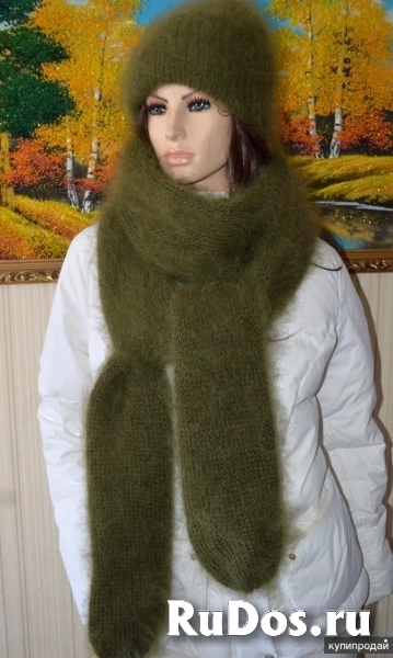 Пончо ручной работы из пуха ангорской козы изображение 9