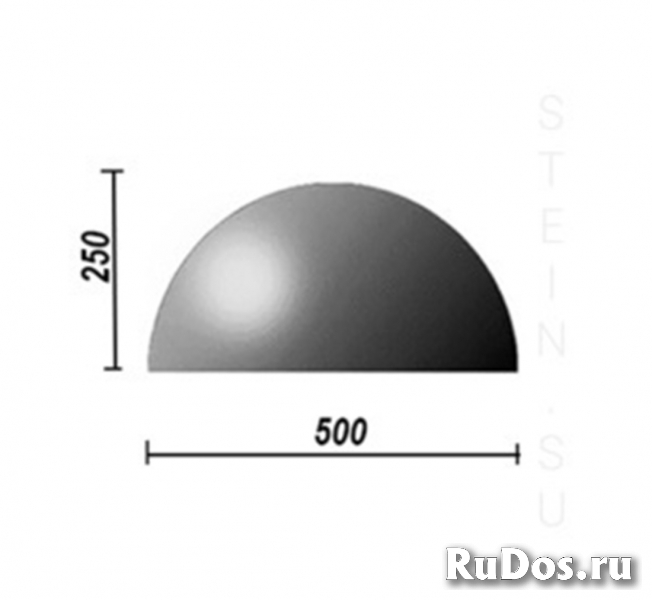 Бетонная полусфера d500хh300 мм. фотка