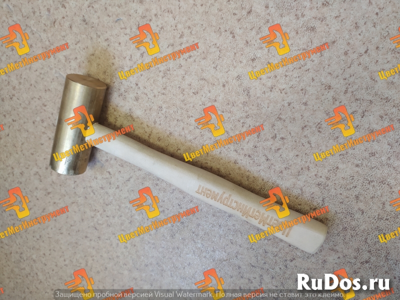 Молоток Латунный искробезопасный 0,5 кг (500 гр) фото