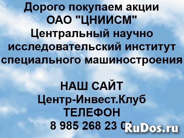 Покупка акций ОАО ЦНИИСМ фото