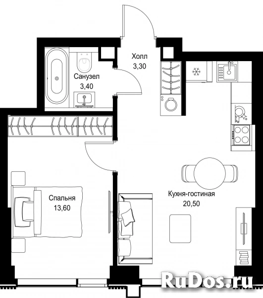 Продам 1 комнатную квартиру 40.8 м2 фотка