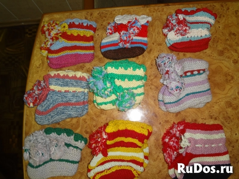 Пинетки вязаные детские изображение 7