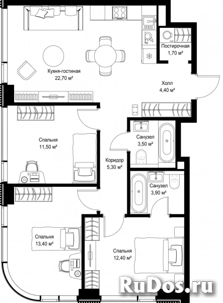 Продам 3 комнатную квартиру 78.8 м2 фотка