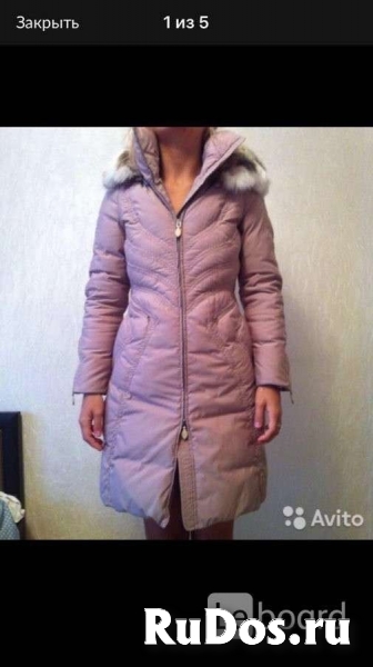 Пуховик куртка новая ermanno cervino италия 44 46 s m мех волк ка фото