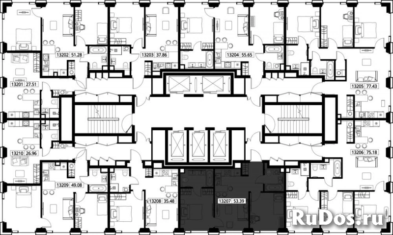 Продам 2 комнатную квартиру 53.39 м2 изображение 3